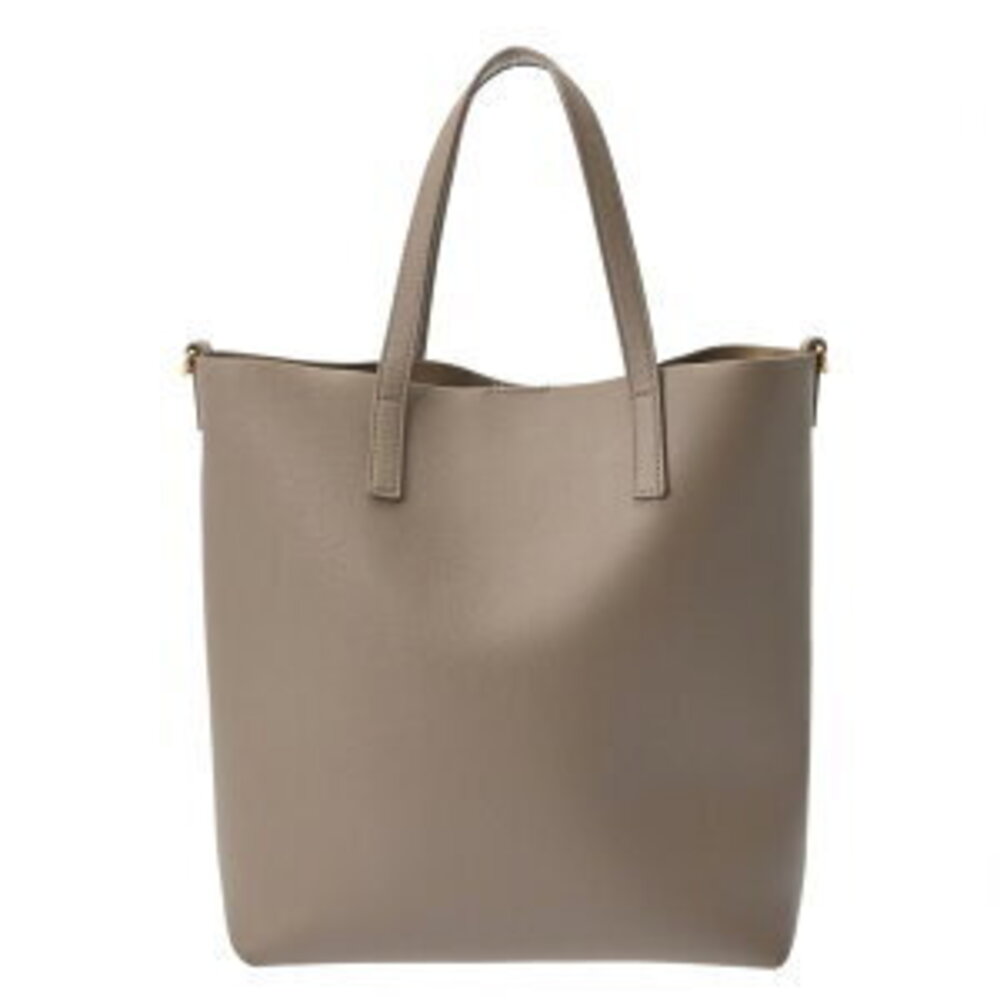 Saint Laurent Toy Shopping Greige Gray Leather Tote Bag